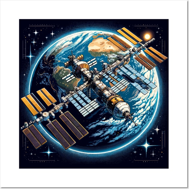 Mir Space Station - Orbiting Earth Wall Art by Graphic Wonders Emporium